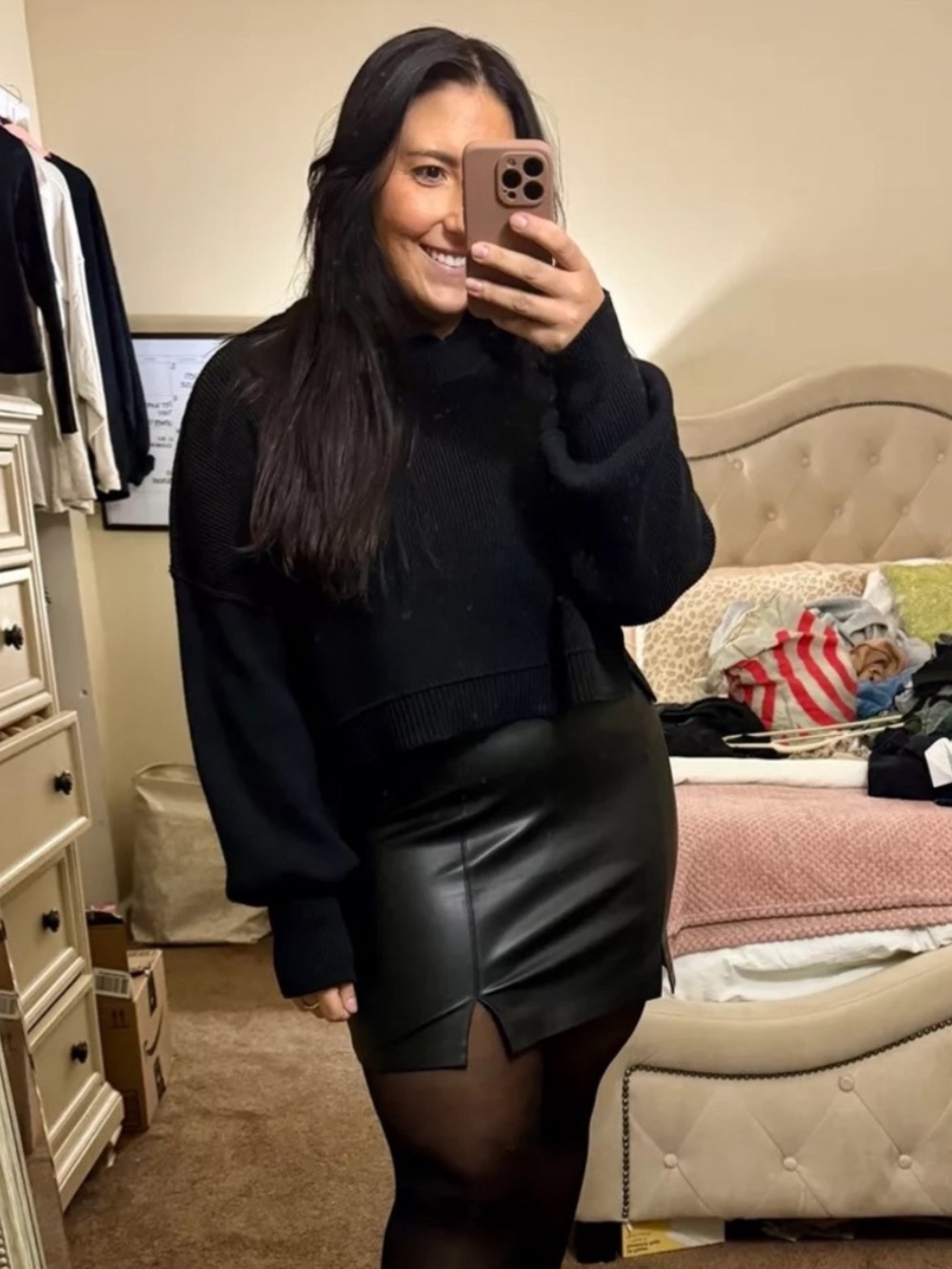 Free People Easy Street Crop Pullover in Black